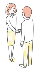 simple illustration of shaking hands