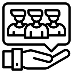 businessman outline style icon