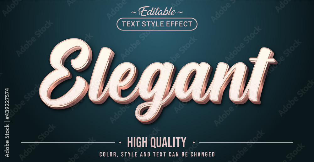 Aufkleber Editable text style effect - Elegant text style theme. 