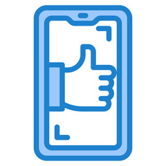 smartphone blue style icon