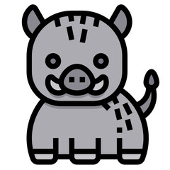 Boar line icon