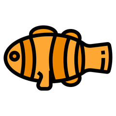 Clownfish line icon