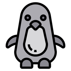 Penguin line icon