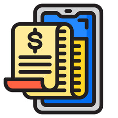 smartphone color line style icon