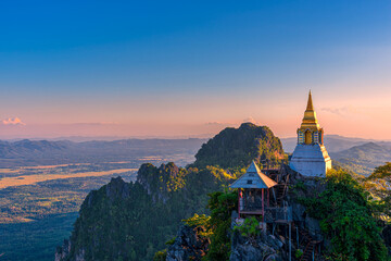Chaloem Phra Kiat Phrachomklao Rachanusorn temple it is amazing public temple on top of mountain at Lampang, North of Thailand.
