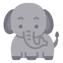 Elephant flat icon