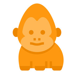 Gorilla flat icon