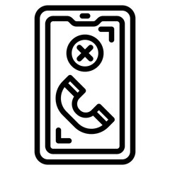 mobilephone outline style icon