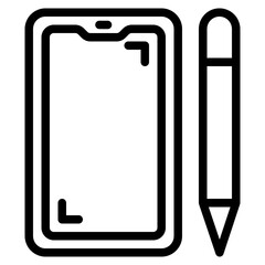 mobilephone outline style icon