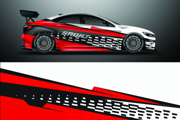 Car Wrap Design Vector , Livery Background Vehicle