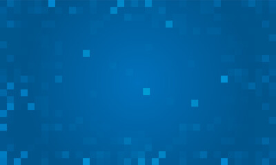 Abstract Blue color random pixel background vector design.