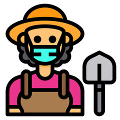 Farmer line icon