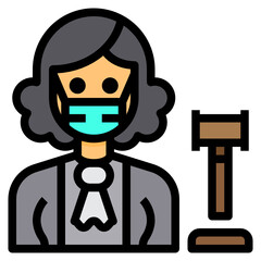 Judge line icon