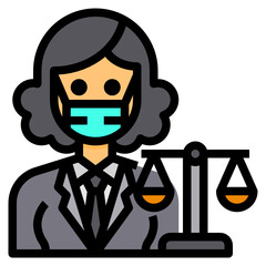 Lawyer line icon