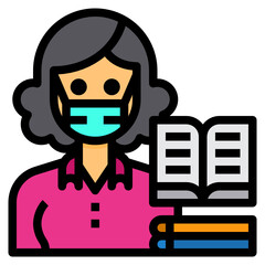Librarian line icon
