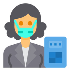 Accountant flat icon