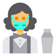 Bartender flat icon