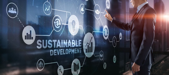 SDGs. Sustainable development goals. Environmental technology concept