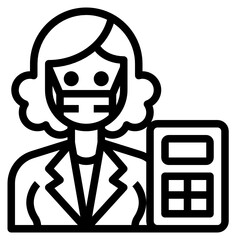 Accountant line icon