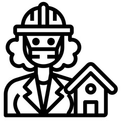 Architect line icon