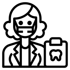 Dentist line icon