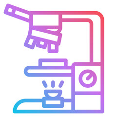 Obraz premium microscope gradient icon