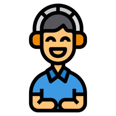 Headphone line icon