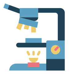 microscope flat icon