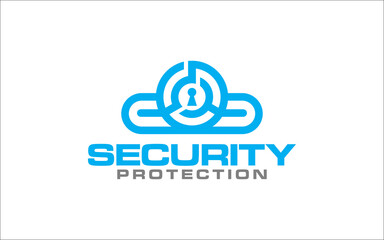 Illustration vector graphic of safe, lock, shield, and security logo design template