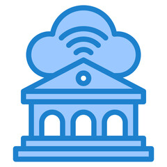 bank blue style icon