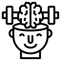 Brain line icon