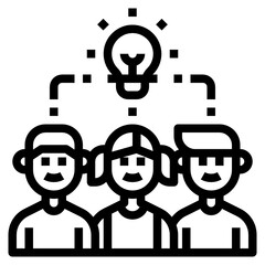 Brainstorm line icon