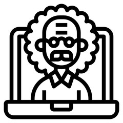 Professor line icon