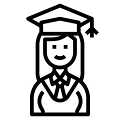 Student line icon