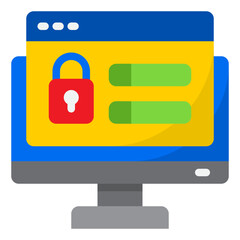 login flat style icon