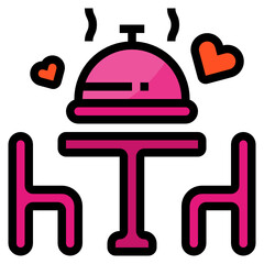 Dinner line icon