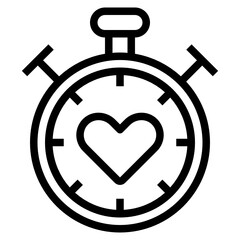 Stopwatch line icon