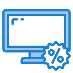 discount blue style icon