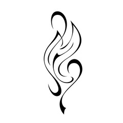 ornament 1812. decorative abstract element with curls in black lines on white background