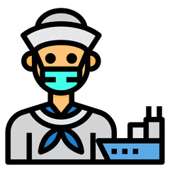 Sailor line icon