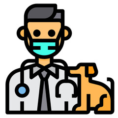 Veterinarian line icon