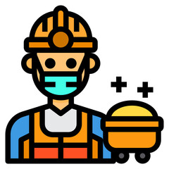 Worker line icon