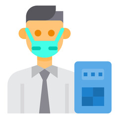 Accountant flat icon