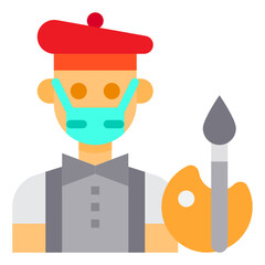 Artist flat icon