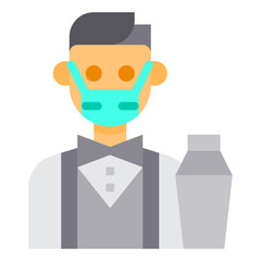 Bartender flat icon