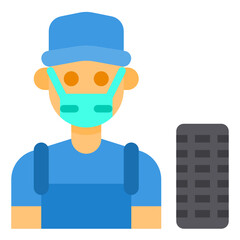 Mechanic flat icon