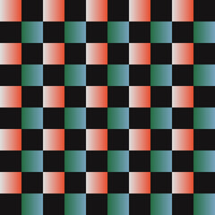 Abstract geometric vector seamless pattern with color gradient