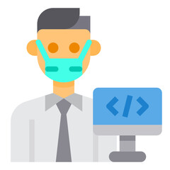 Programmer flat icon