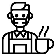 Barista line icon