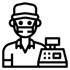 Cashier line icon